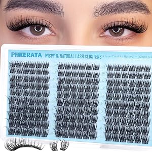 Wispy Lash Clusters Naural Eyelash Clusters Extensions C Curly Individual Lashes Clusters DIY Eyelash Extension with Wide Soft