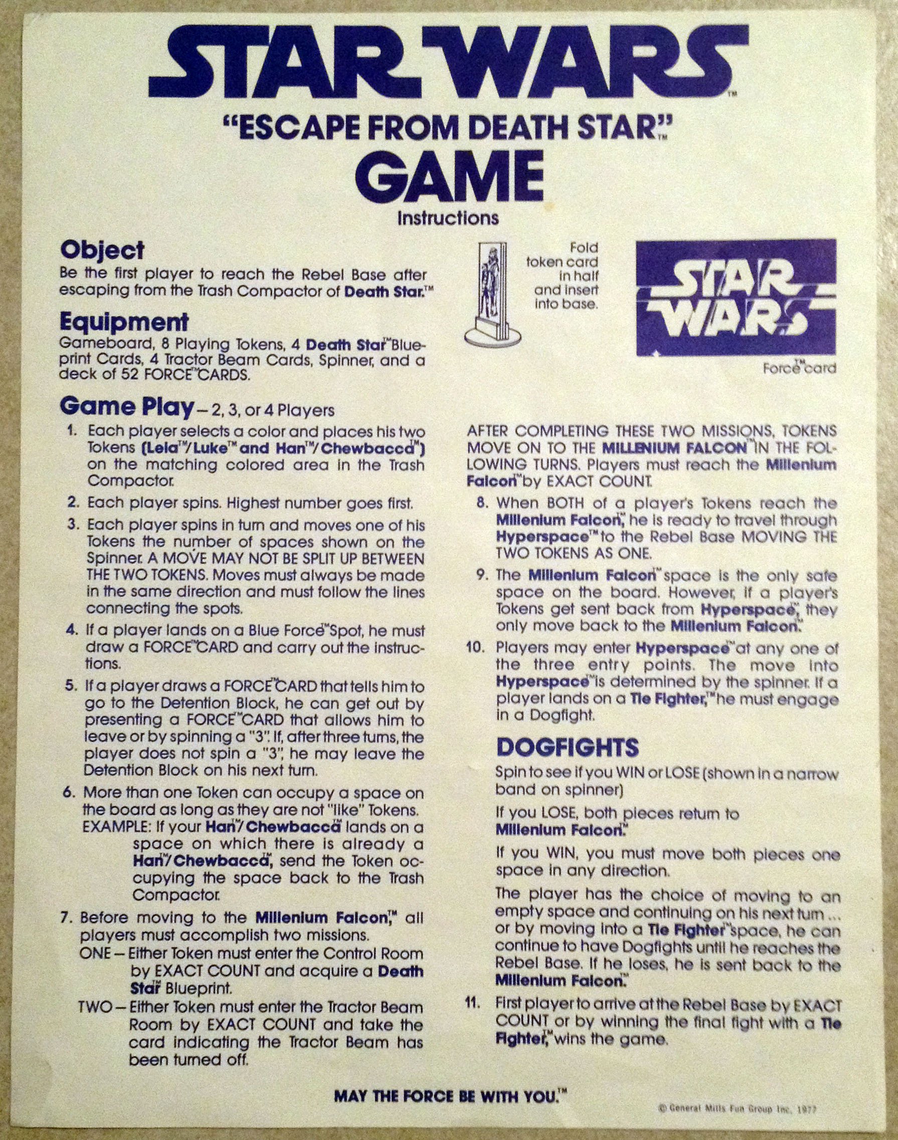 Star Wars Escape From Death Star 1977 