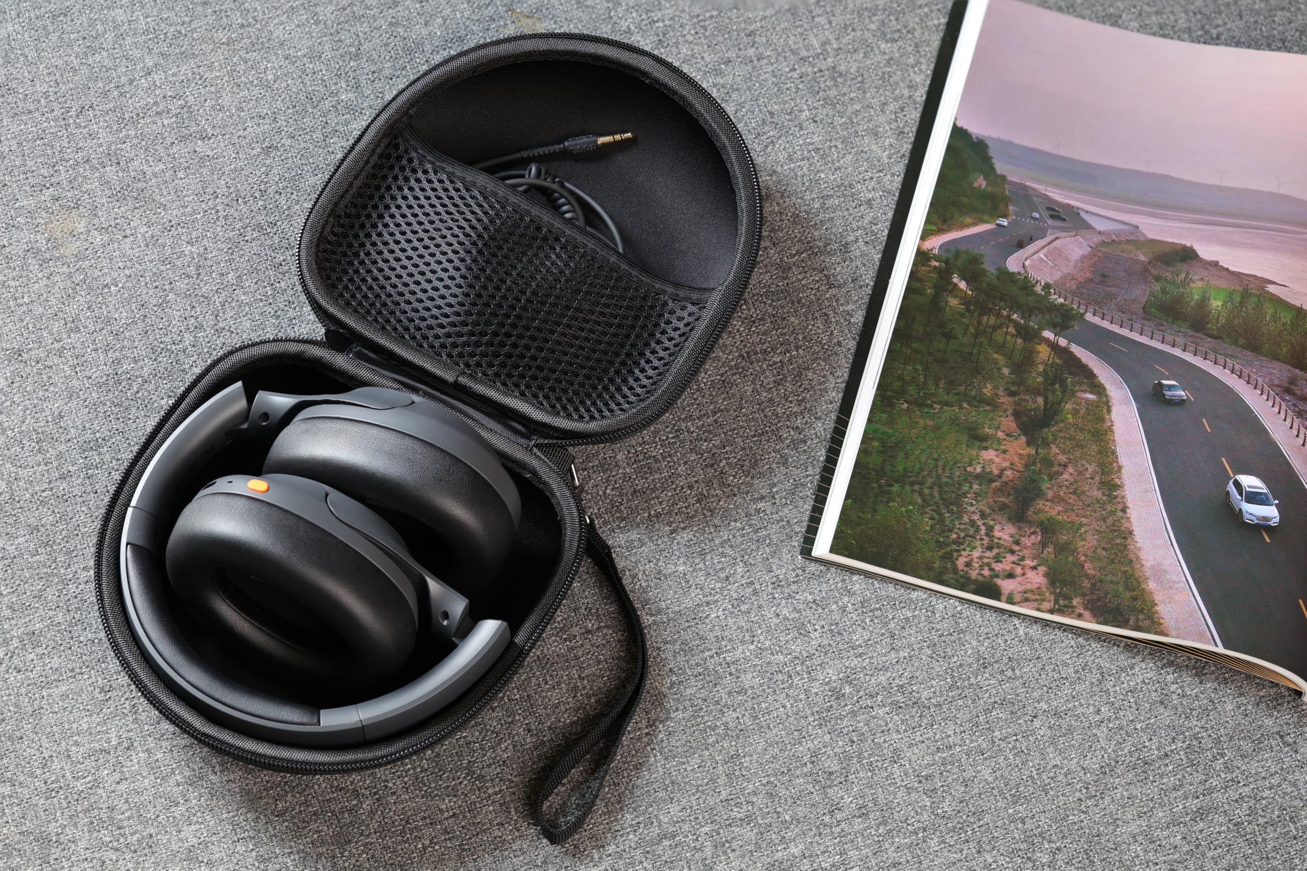 Ginsco Funda rígida compatible con auriculares Bluetooth Beats Solo 4/3/Studio Pro/Studio 3, con Soundcore/BERIBES/TOZO/KVIDIO/SNOY MDR7506/ATH M30X/Marshall Major V, funda para auriculares de viaje