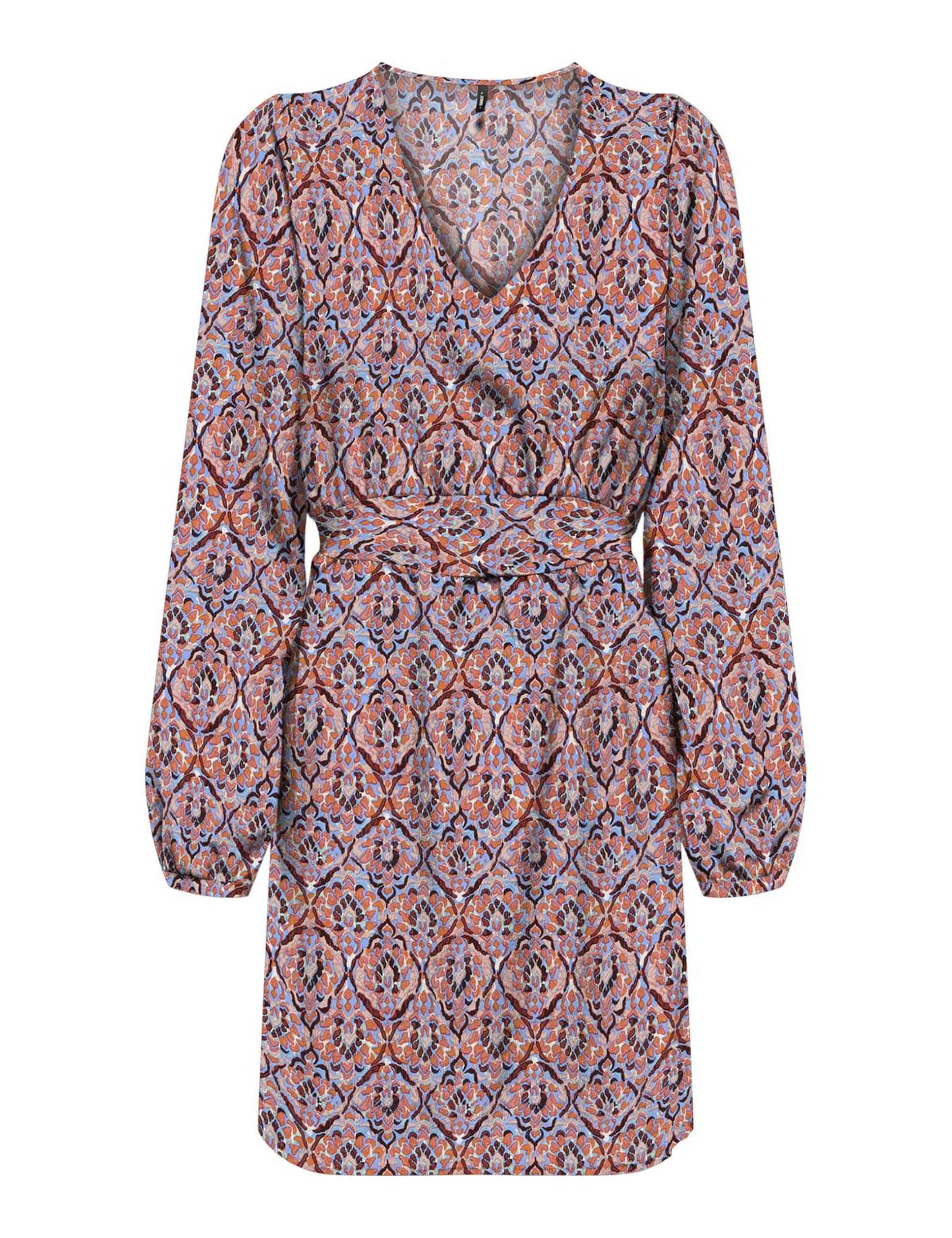 ONLY Damen Onlnova Life Elite L/S Siri Dress AOP Kleid (1er Pack)