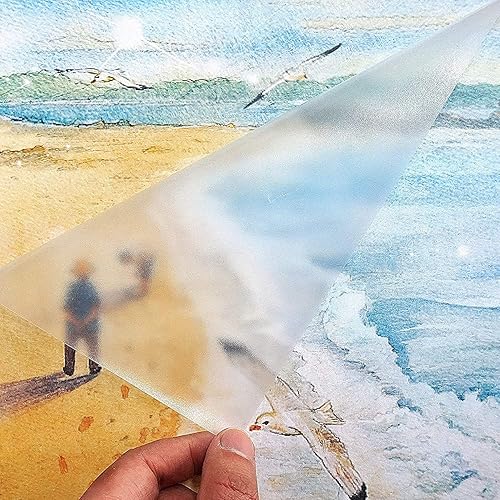 Heroad Marca 1 rollo de papel de contacto mate transparente esmerilado cubierta de libro 17.7 pulgadas x 5 pies y 1 rollo transparente cubierta de