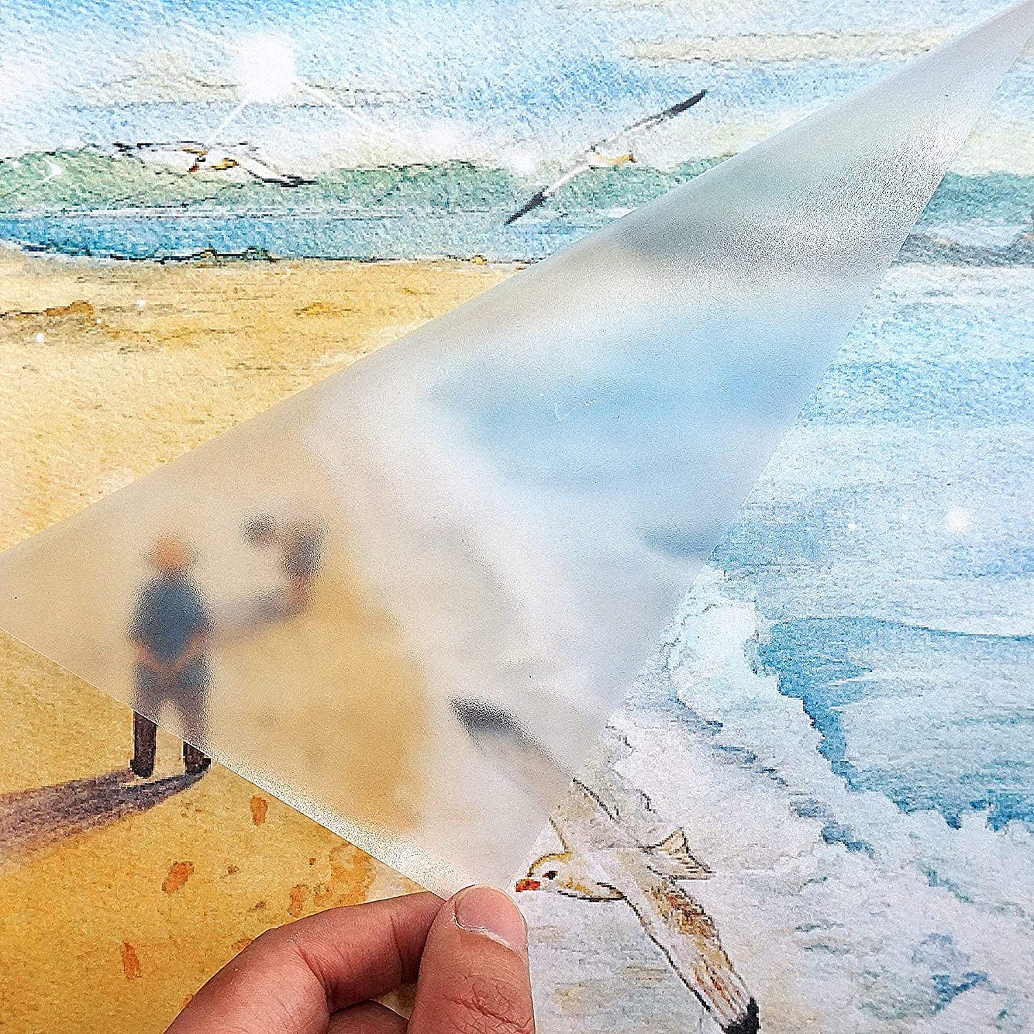 Glossy Clear Book Cover Privacy Window Film Vinyl Clear Film for Crafts Self Adhesive Stick and Peel Transfer Tape Roll Size A-4 (12 X 8 INCH) Pack of 10 Sheets-image-32