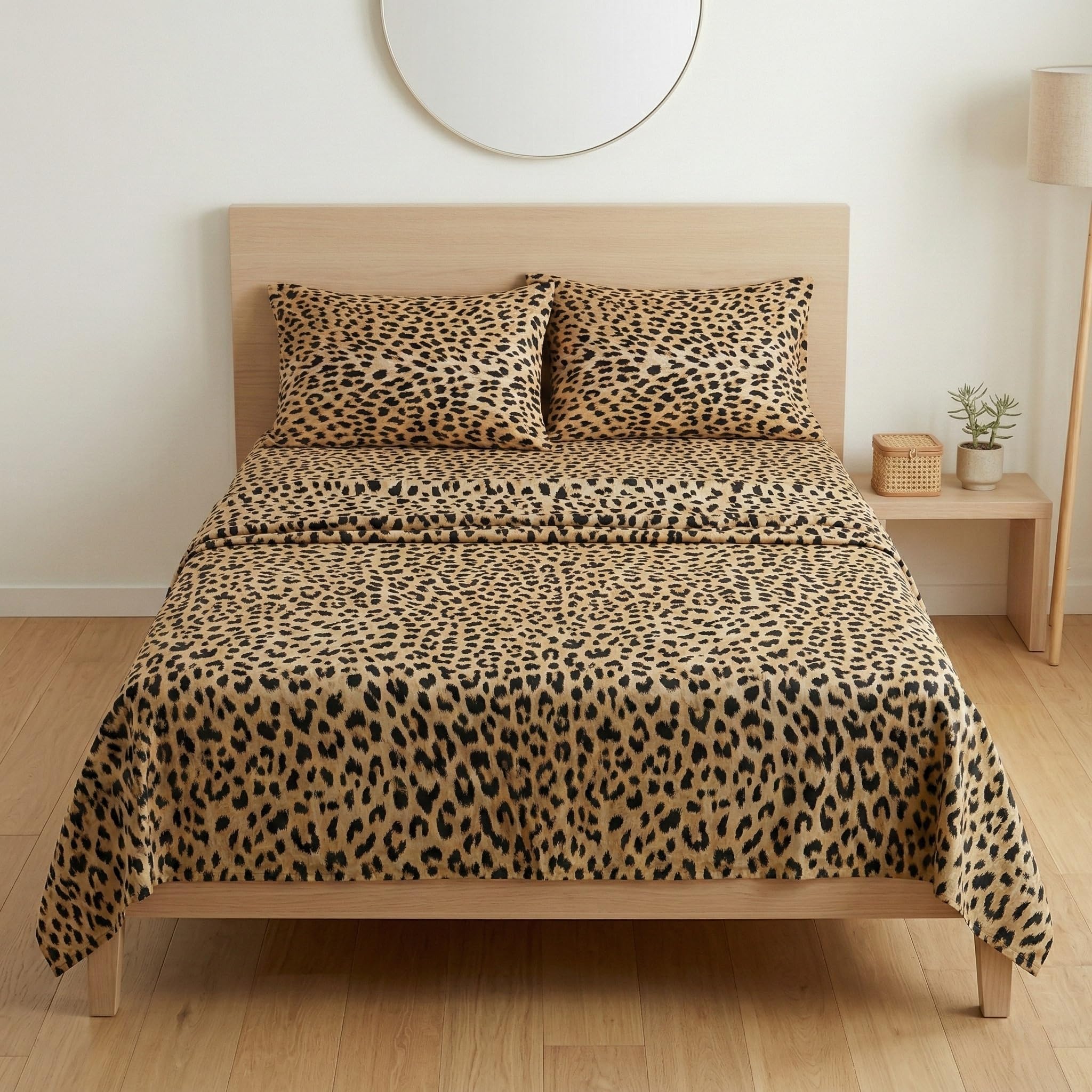 Copripiumino 100% Cotone 135x200 Con Foglie E Rami Stile Safari - Set Biancheria Letto 2 Pezzi Con Federa, Morbido E Traspirante Per Camere Da Sogno, Blu Giallo Verde - 3