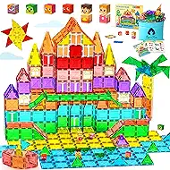 VigorFun Magnetic Tiles Building Toys Set for Kids Ages 3-5 4-8, STEM Construction Kit with 8 Magnetic Blocks, Educational Sensory Magnetic Toys Gifts for Toddler Boys Girls Learning Classroom