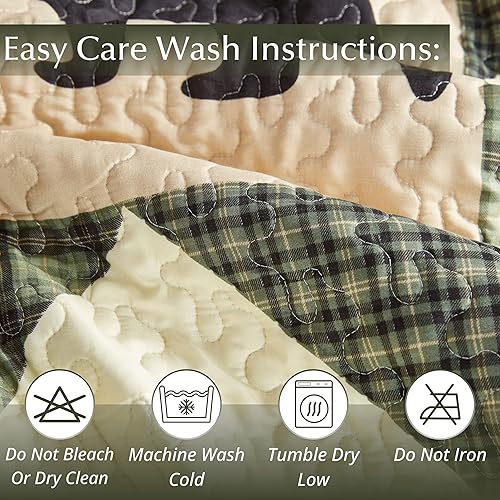 Vista 23 de Virah Bella Lodge - Juego de ropa de cama de 8 piezas Diamond Bear Lodge