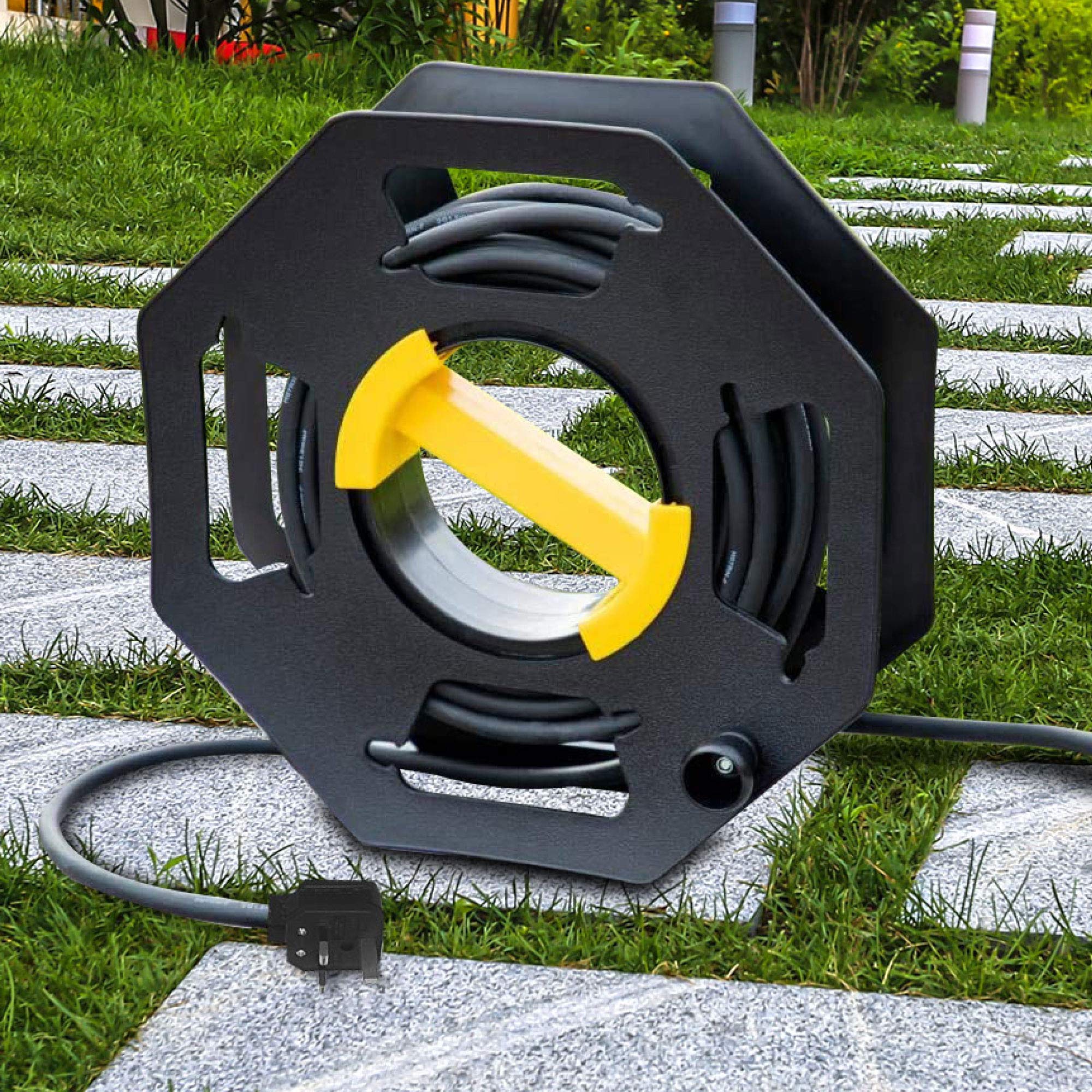 GADLANE Heavy Duty Black Cable Tidy Reel 25 Metre Revolution Extension