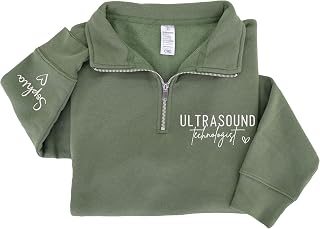 Custom Profession Quarter Zip Sweatshirt, Personalized Embroidered Work Shirt Hoodie Gift for Professionals