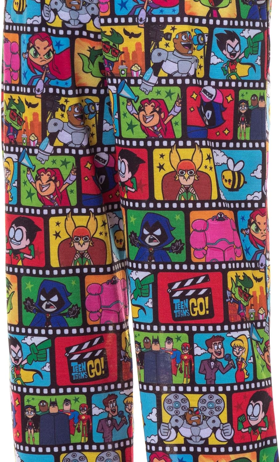 INTIMO Teen Titans Go! Pajamas Boys' Filmstrip Design 2-Piece Lounge Sleep Set Loungewear