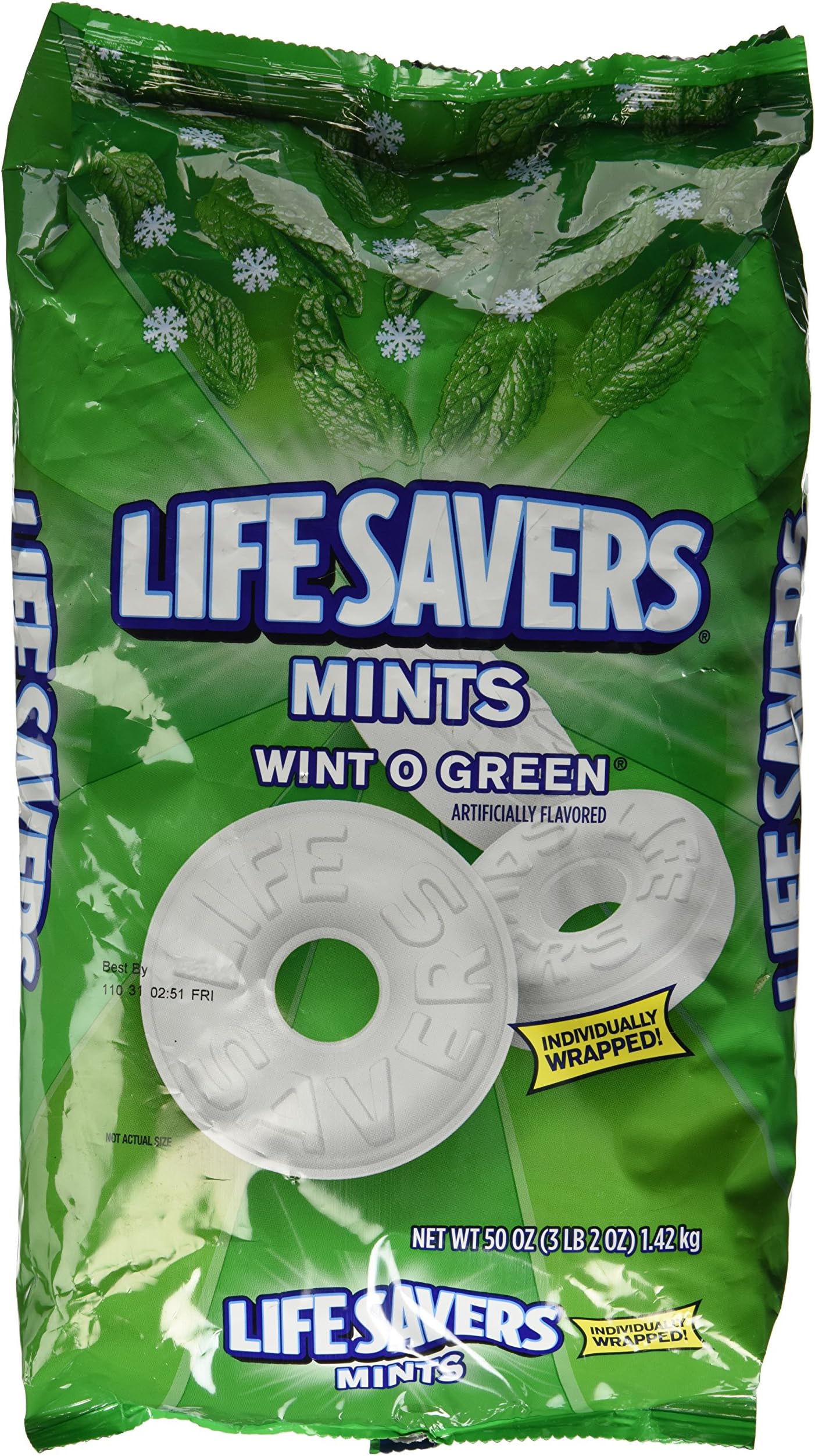 Lifesavers Wint O Green Mints 50oz Bag