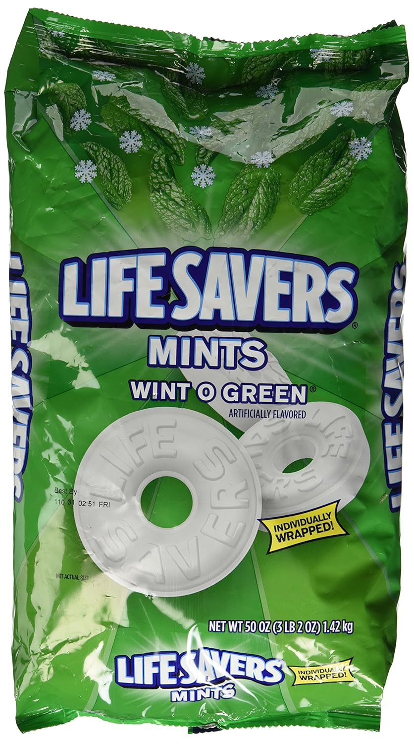 Badger Sports Lifesavers Wint O Green Mints 50oz Bag, Multi, One Size (523700-000705)