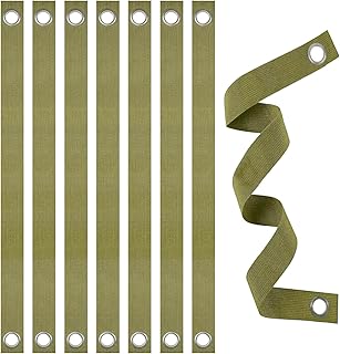 8-Pack Heavy-Duty Tree Support Straps Hurricane-Proof Nylon Straps for Staking Newly Planted Trees, Sapling Straightening & Storm Protection (Olive)