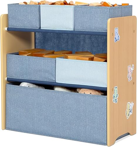 Miniatura 5 de Delta Children - Organizador de juguetes GapKids de 6 compartimientos, certificado Greenguard Gold, azul índigo