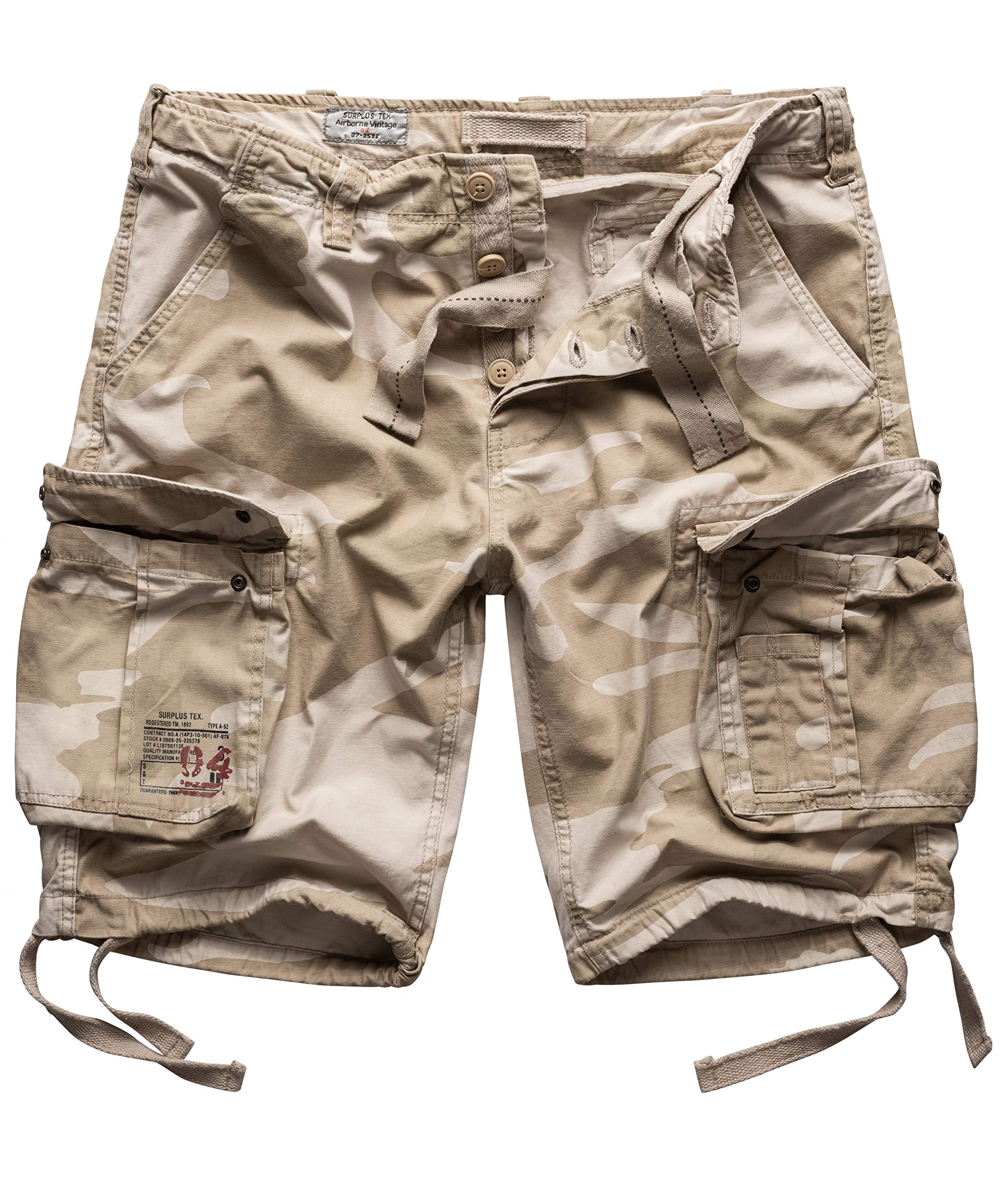 Surplus Raw Vintage Airborne Vintage Herren Cargo Shorts, desertstorm, L