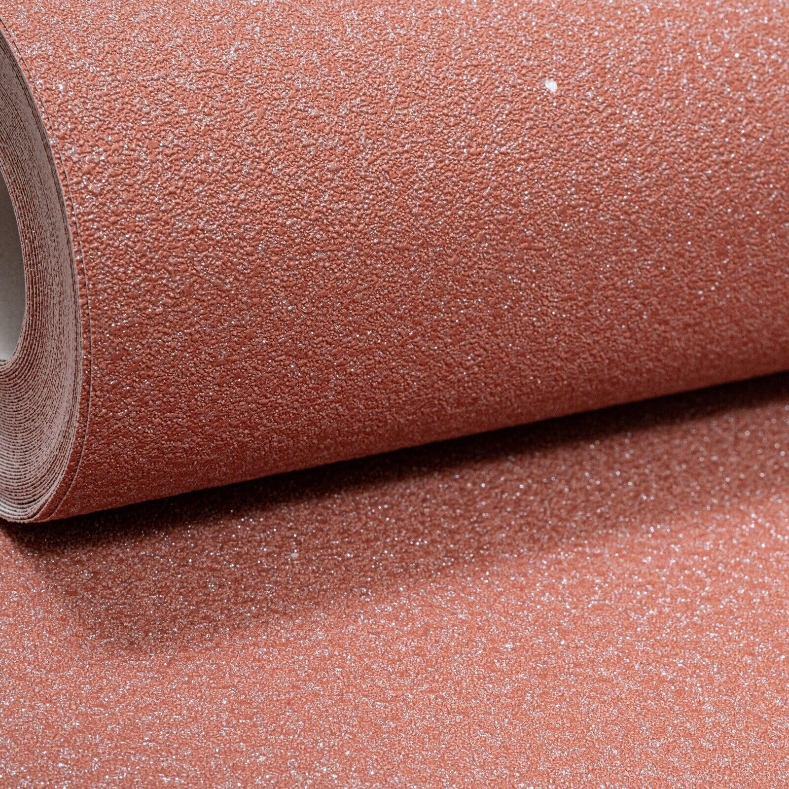 Sophie Laurence Orange Plain Silver Glitter Wallpaper Sparkle Shimmer Textured Non-Woven Vinyl - Paste The Wall Wallpaper For Living Room