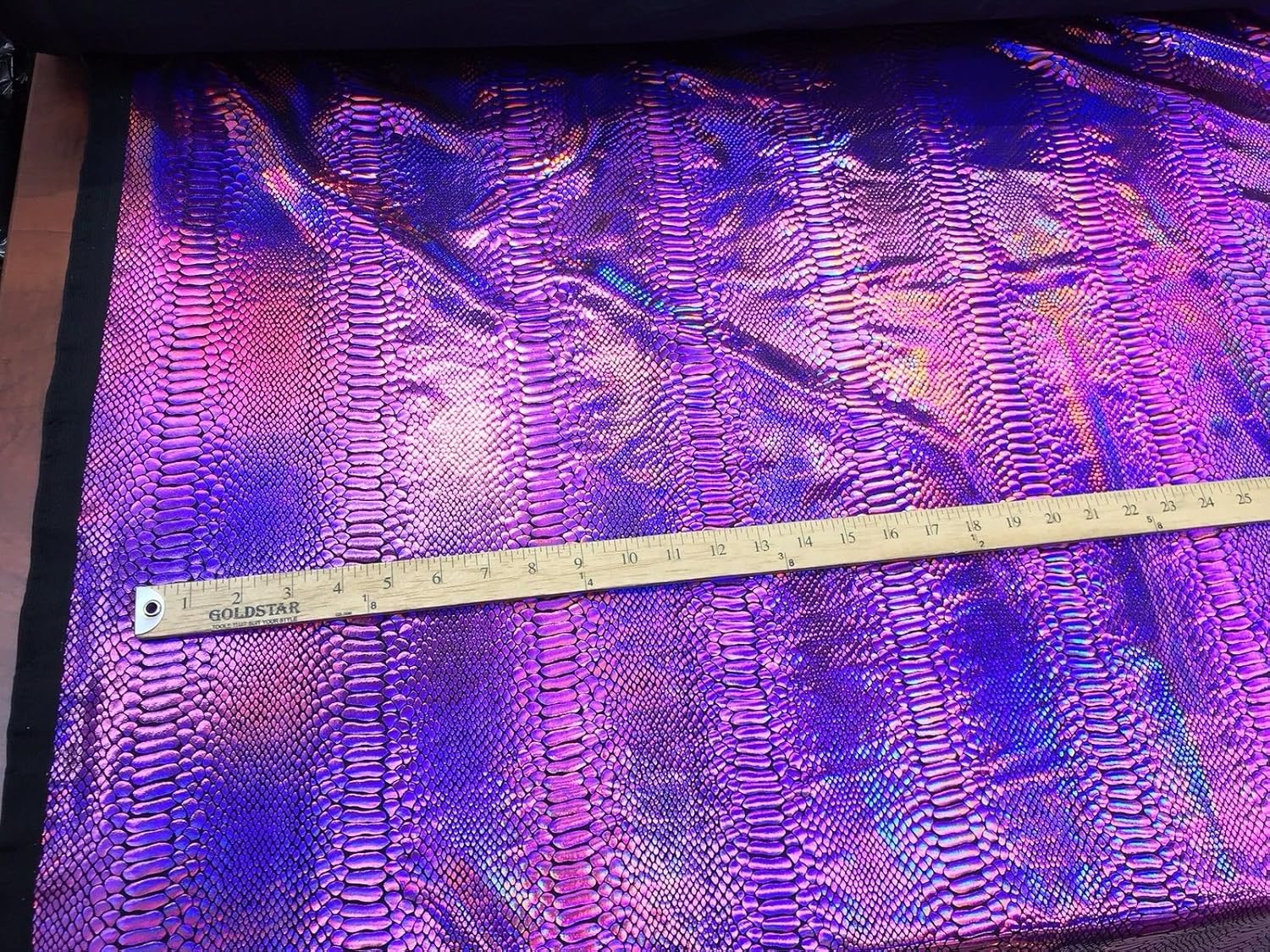 Purple Iridescent Snake Skin Print ON A Nylon 2 Way Stretch Spandex-Sold by Yard