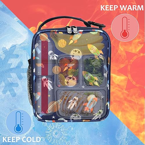 Miniatura 58 de Lonchera pequeña con aislamiento para hombres y mujeres, a prueba de salpicaduras, portátil, reutilizable, lonchera térmica, bolsa refrigerante