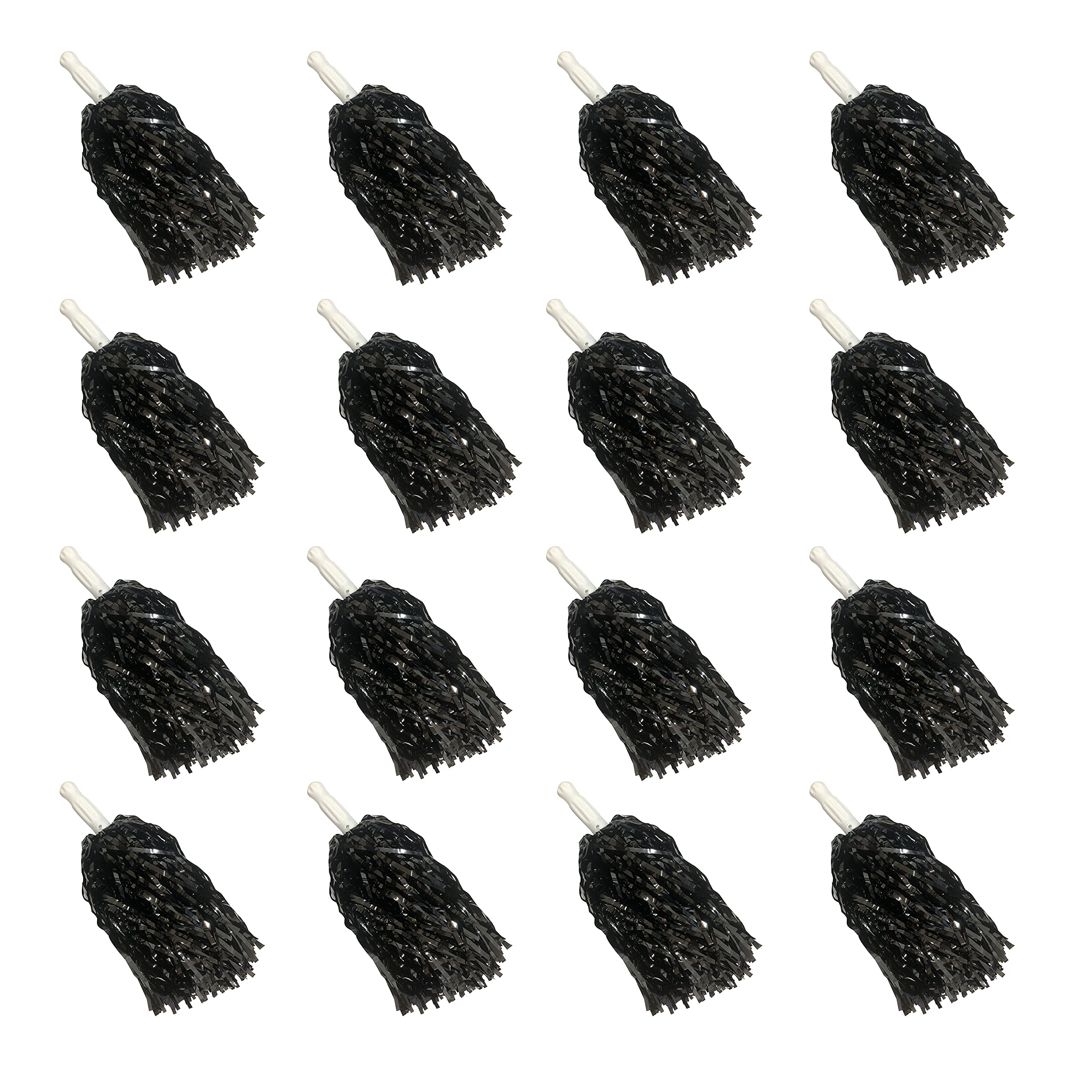 Metallic Foil Cheerleading Pom Poms Baton Handheld Cheerleader Pompoms