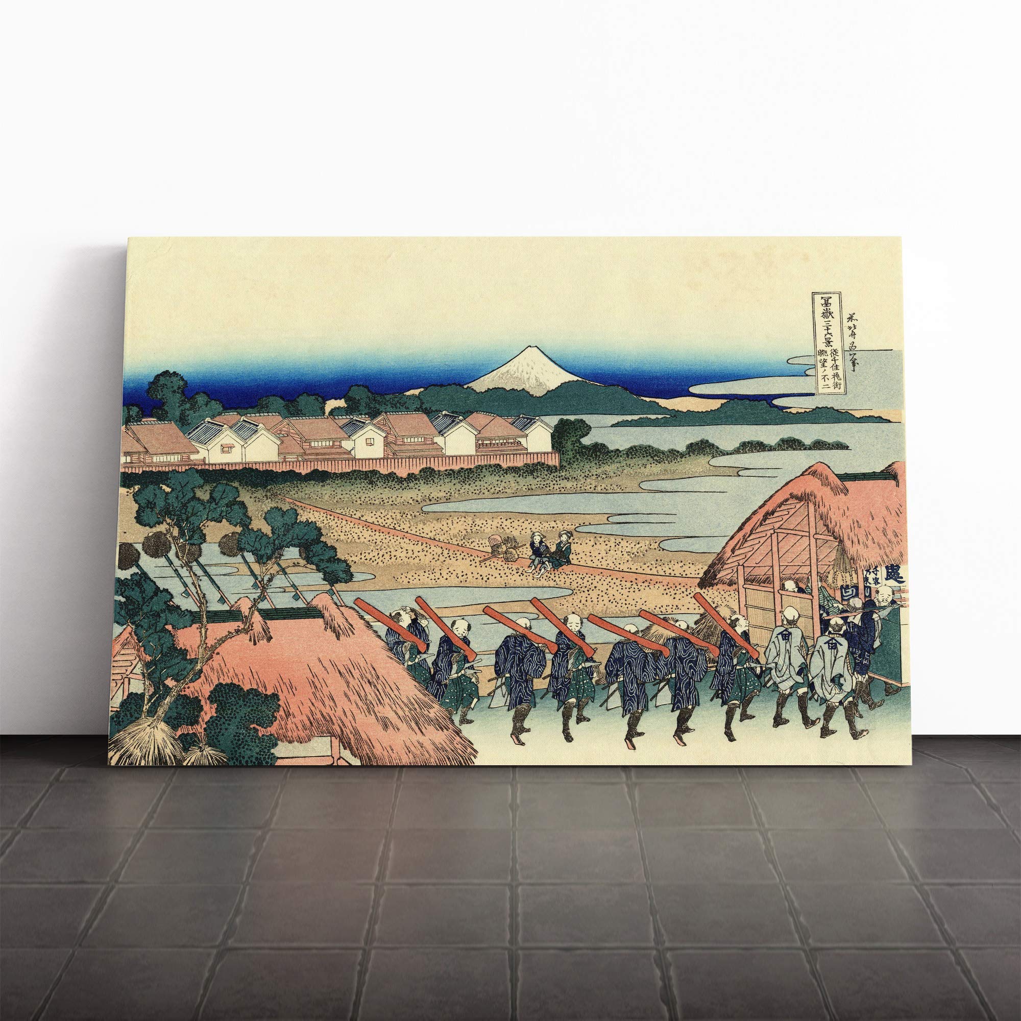 Hokusai Japanese Oriental Fuji Canvas Print | Gallery Wrapped 30mm Frame Wall Art | 24x16 inches | Ready to Hang | Asian Picture | Living Room Bedroom Lounge Office