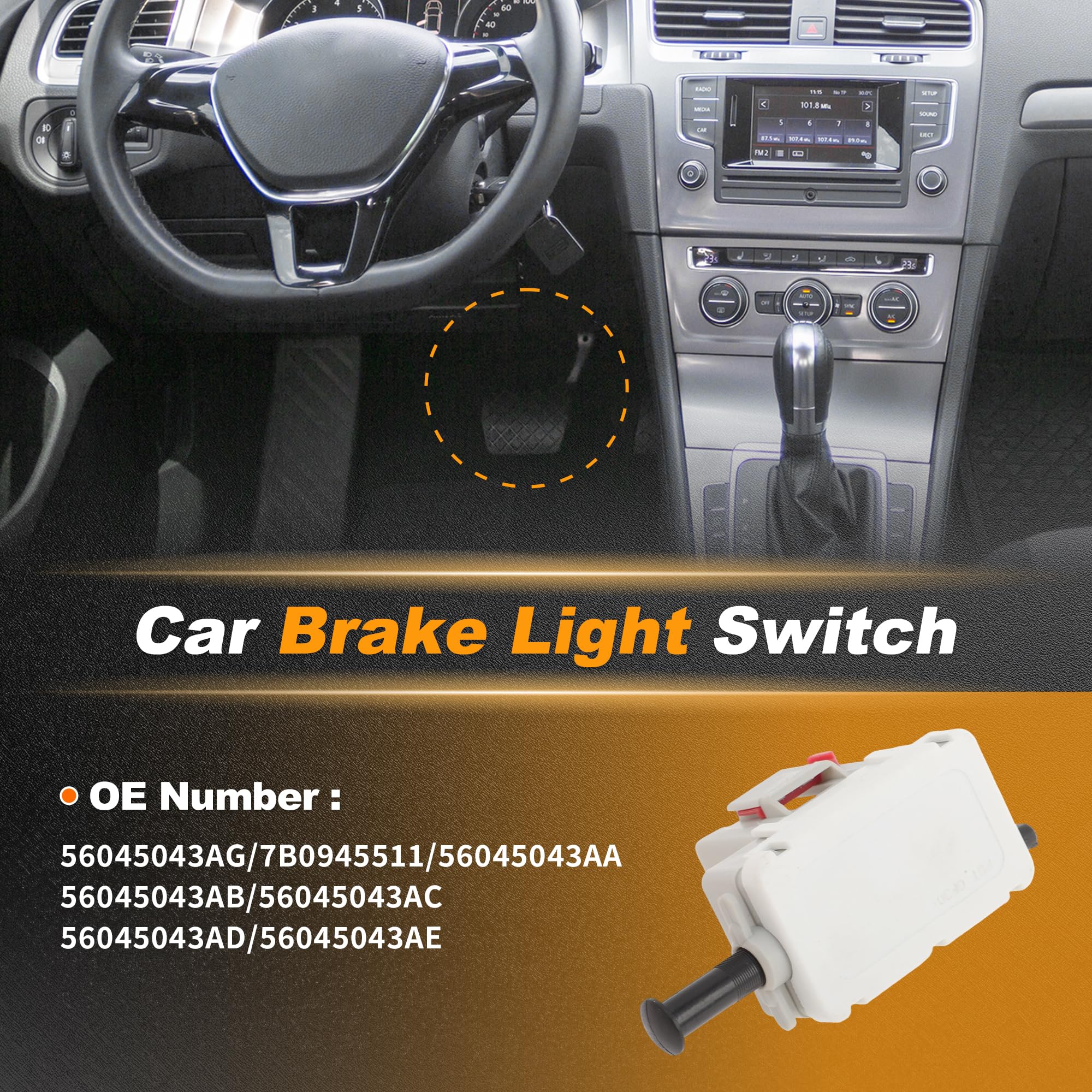 Interruttore luce freno per CHRYSLER ASPEN 2007-2009 per CHRYSLER CIRRUS 2009 Interruttore luce di parcheggio 56045043AG/7B0945511/56045043AA 1 pz