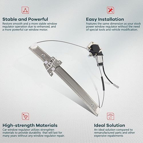 Miniatura 2 de FINDAUTO Elevalunas eléctrico delantero izquierdo lado del conductor para 2001-2007 para Ford Escape, 2005-2007 para Mercury Mariner 741-604