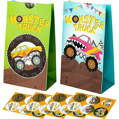 Monster Truck Party Favor Bags (24 Count)