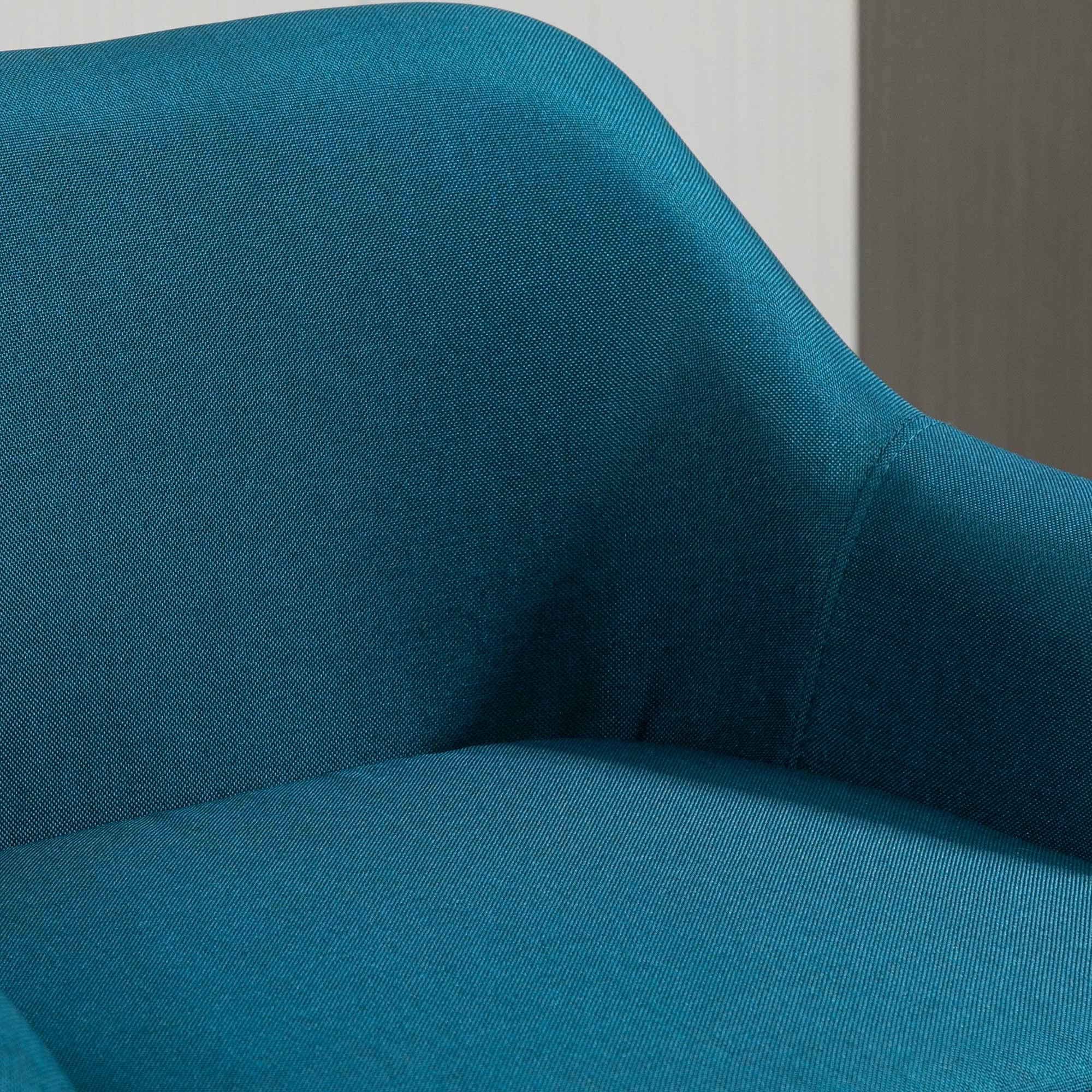 HOMCOM Lot de 2 Tabourets de Bar Chaise de Bar Accoudoirs Bleu