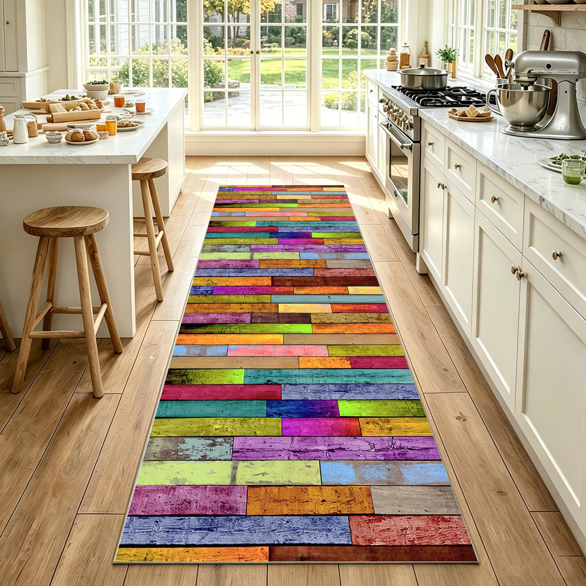 Alfombra cocina antideslizante y super absorbente lavable de 80x240 cm para zonas húmedas
