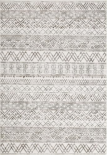 Miniatura 6 de FairOnly Alfombra bohemia lavable a máquina de 9 x 12 pulgadas, alfombra geométrica, moderna, antideslizante, para sala de estar, dormitorio,