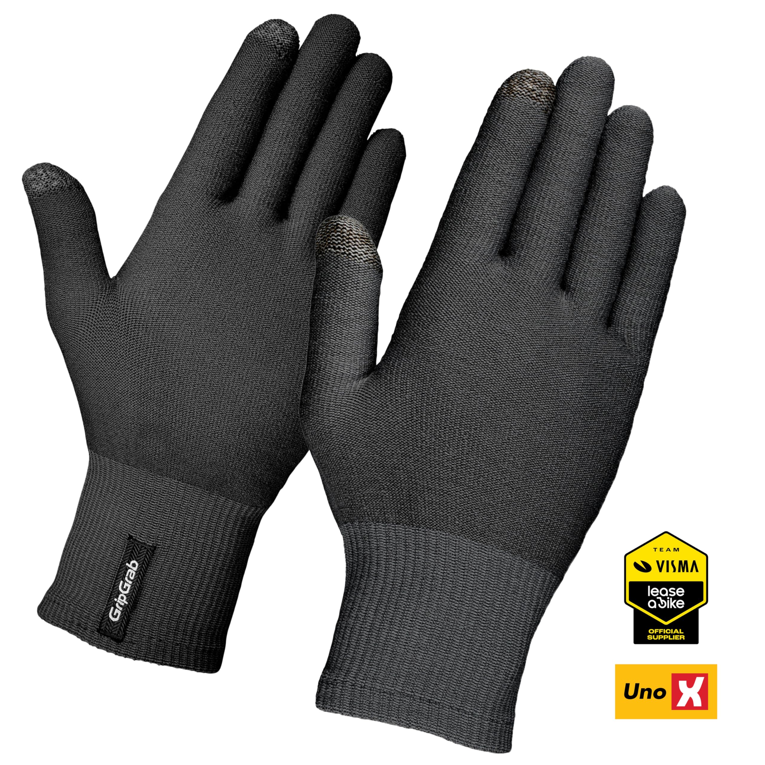 GripGrab Guantes Interiores Merino Liner Ciclismo Sotoguantes Lana Merino de Invierno Largos Bicicleta Térmicos Táctiles