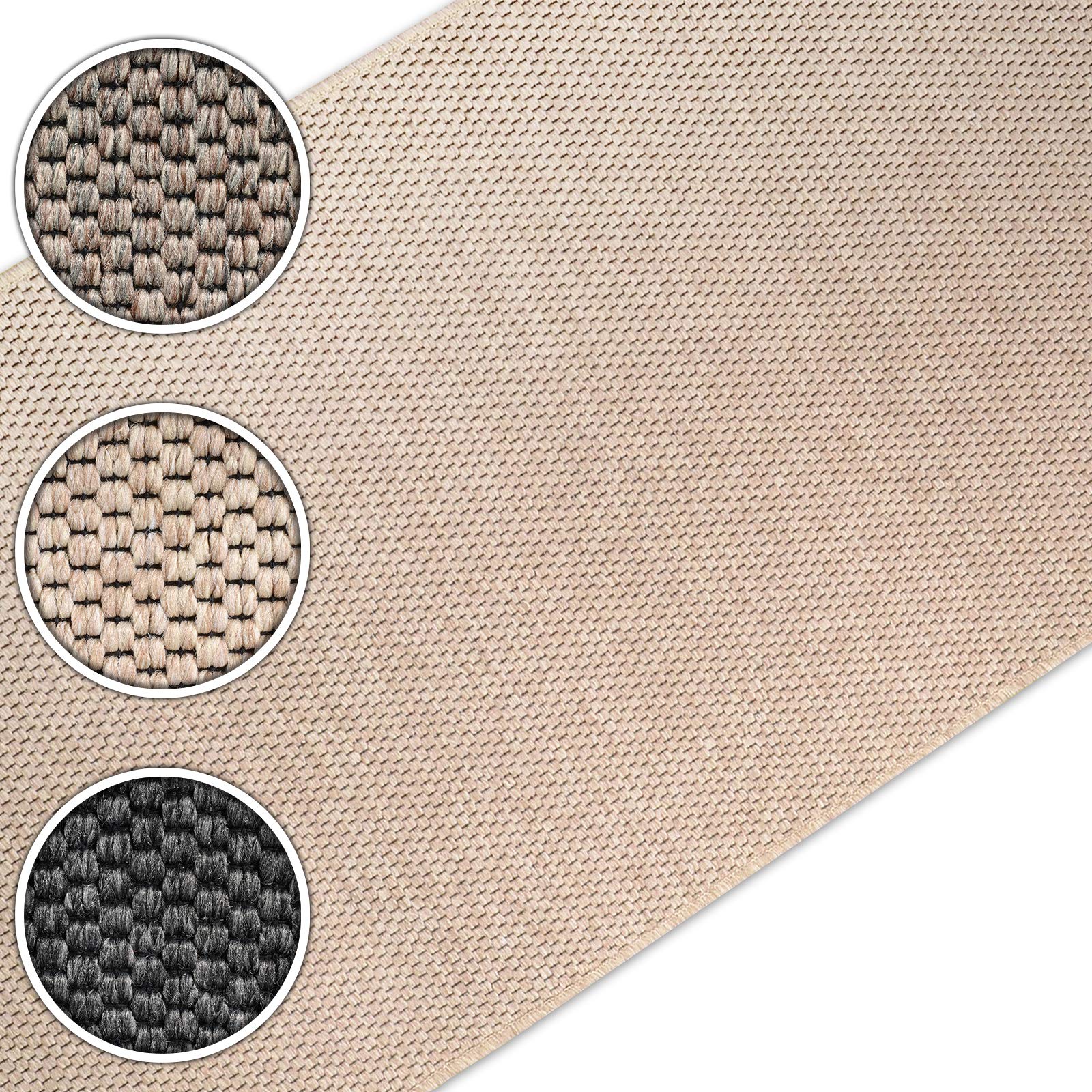 Prolenta Premium - Tapijtloper 80x300 cm sisal-look antracietkleurig