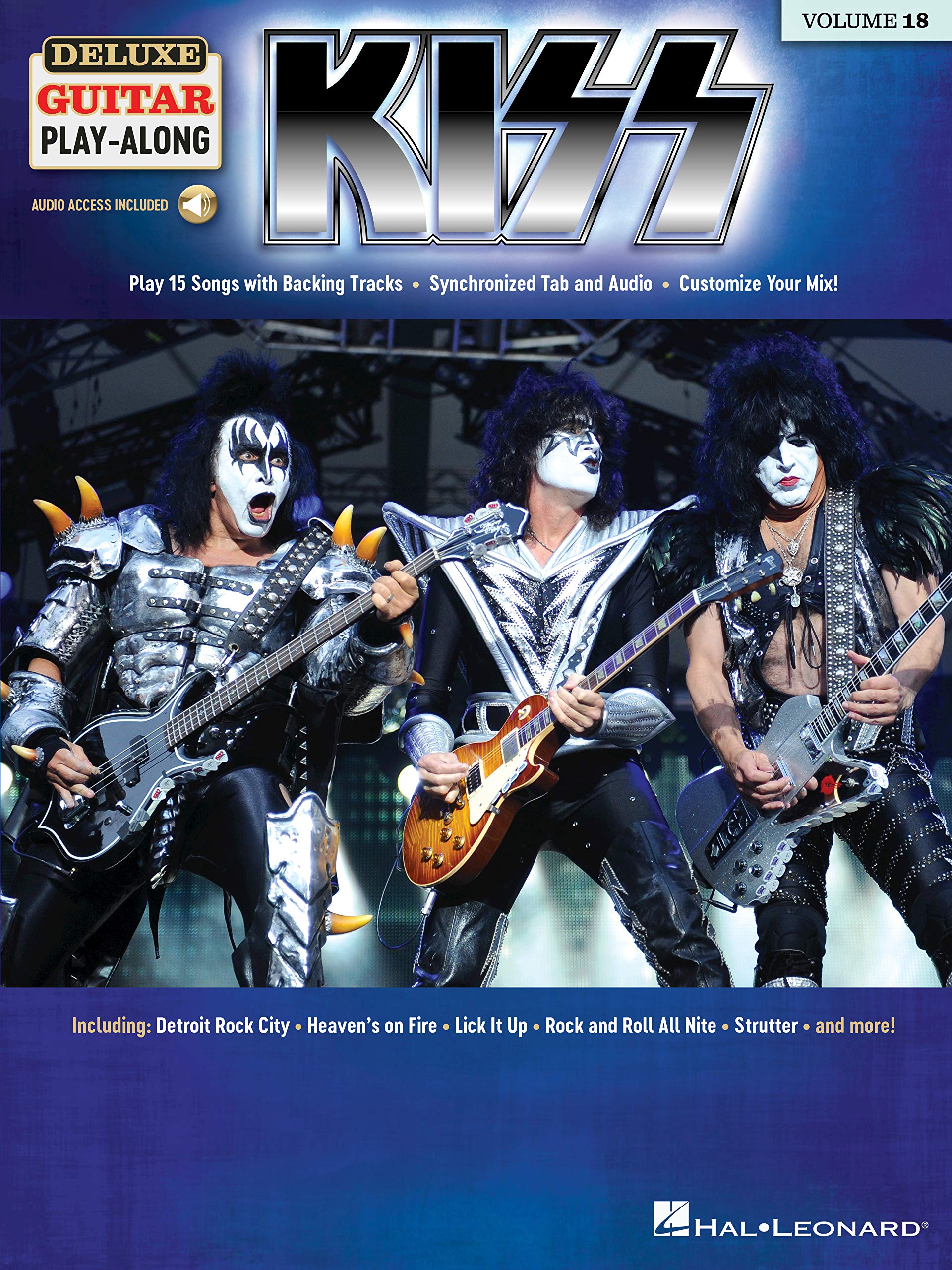 Kiss Guitar Play-Along Vol 18 le cadeau idéal en anglais pour guitariste fan de rock