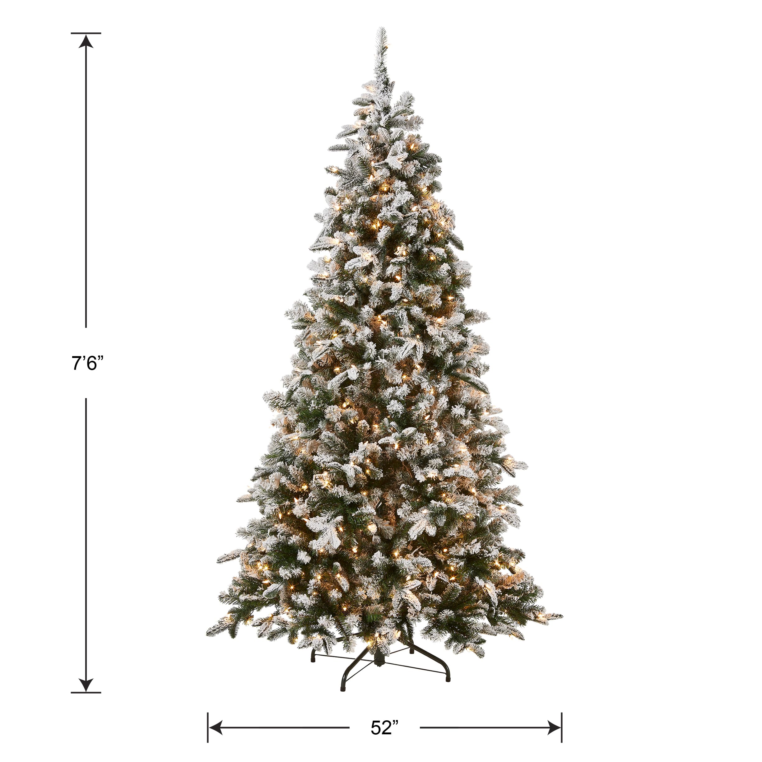 Amazon.com: National Tree Company 7.5 ft Pre-Lit Snowy Everest Fir
