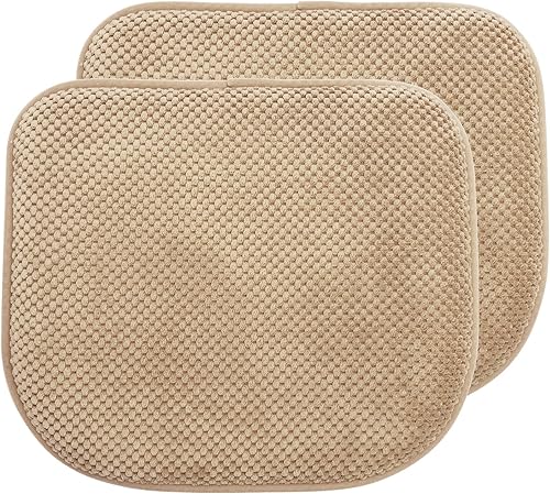 Cojines de asiento de espuma color caqui, almohadillas para sillas de cocina, almohadillas para sillas de comedor, 2 unidades, antideslizantes,