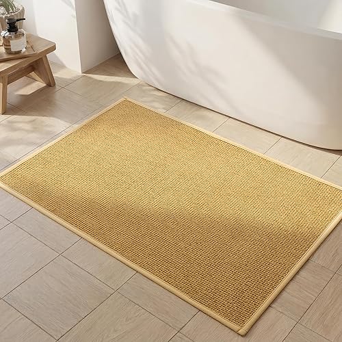 Miniatura 36 de YIHOUSE Alfombras y Alfombrillas de Baño de 16x24, Antideslizantes de Secado Rápido para Baño Absorbentes Ultra Delgadas Lavables a Máquina que