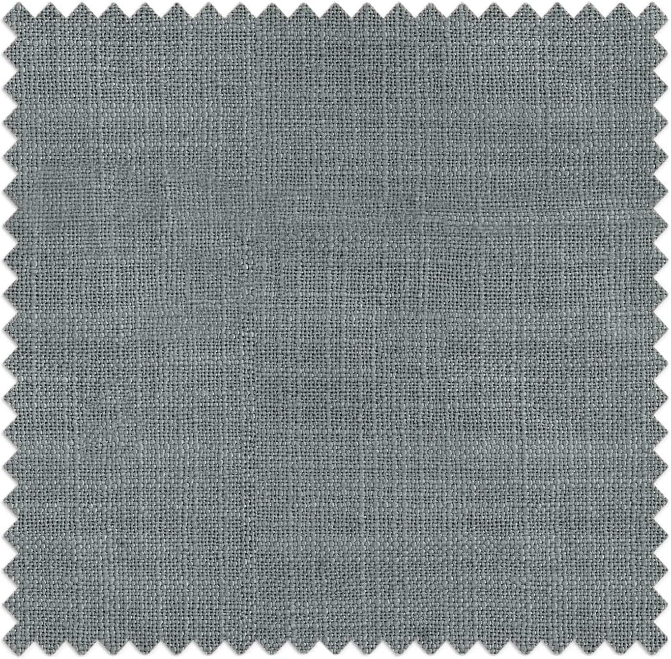 TWOPAGES Linen Curtain, 120 Inches Long Solid Room Darkening Rod Pocket Single Curtain Panel, Dark Grey (1 Panel 100Wx120L)