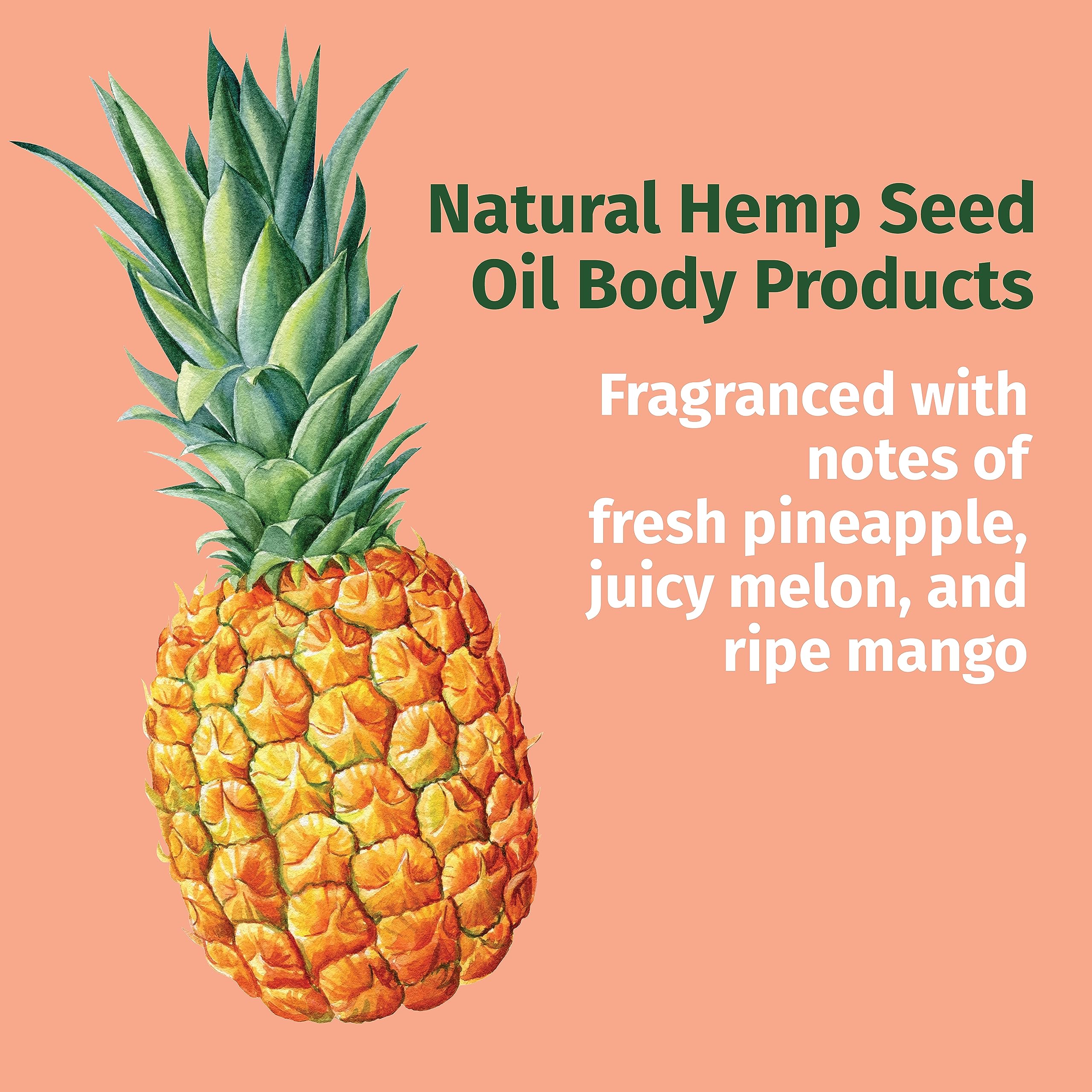 Hempz Sweet Escape Sweet Pineapple & Honey Melon Moisturizing Body Wash (17 Oz), Body Scrub (7.3 Oz), & Moisturizer (1.25 Oz) – Festive Holiday Gift Set with Travel Bag for Women or Men with Dry Skin