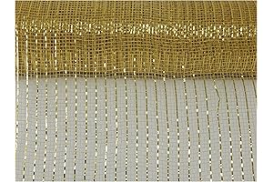 10" x 30' Gold Metallic Mesh Ribbon