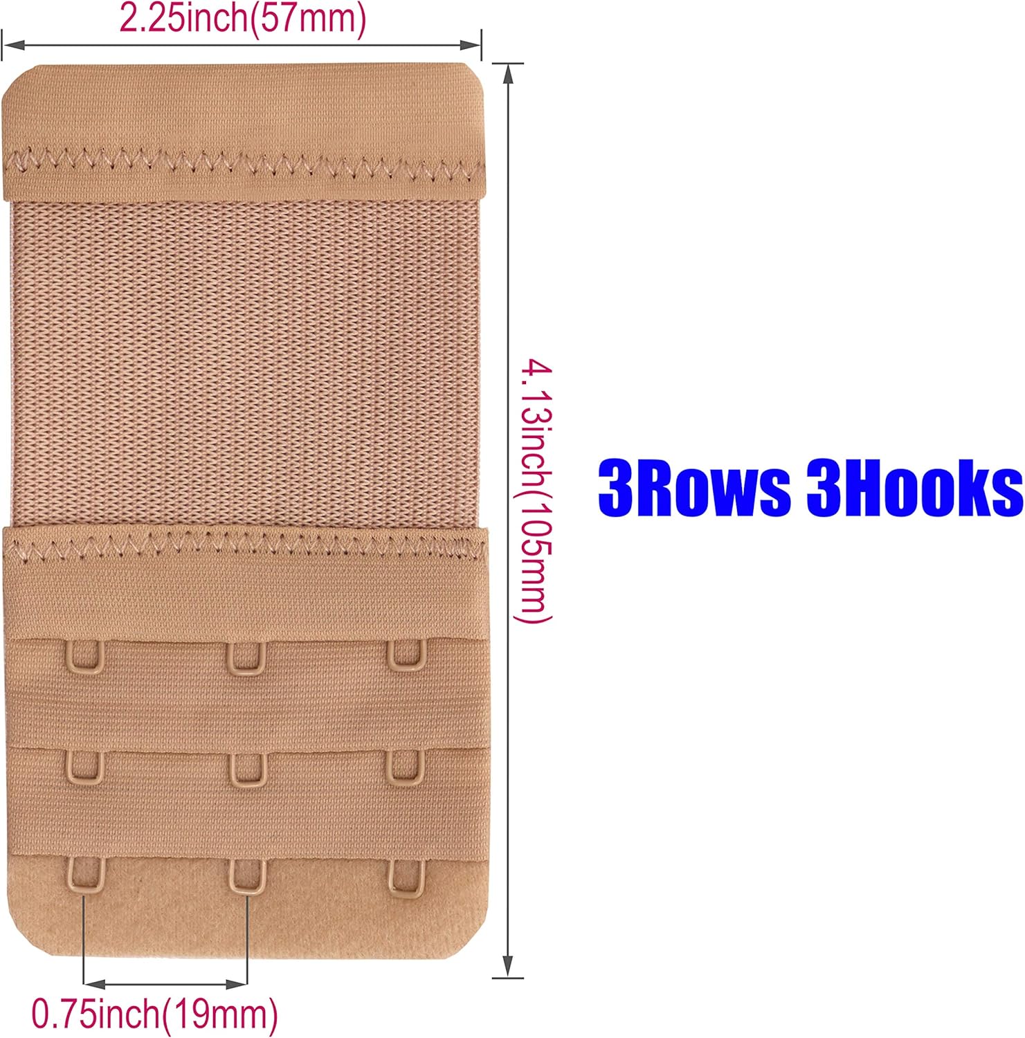 Tamlien Bra Extender 3 Hook,Stretchy Soft and Comfortable Bra Strap Extender - Image 2