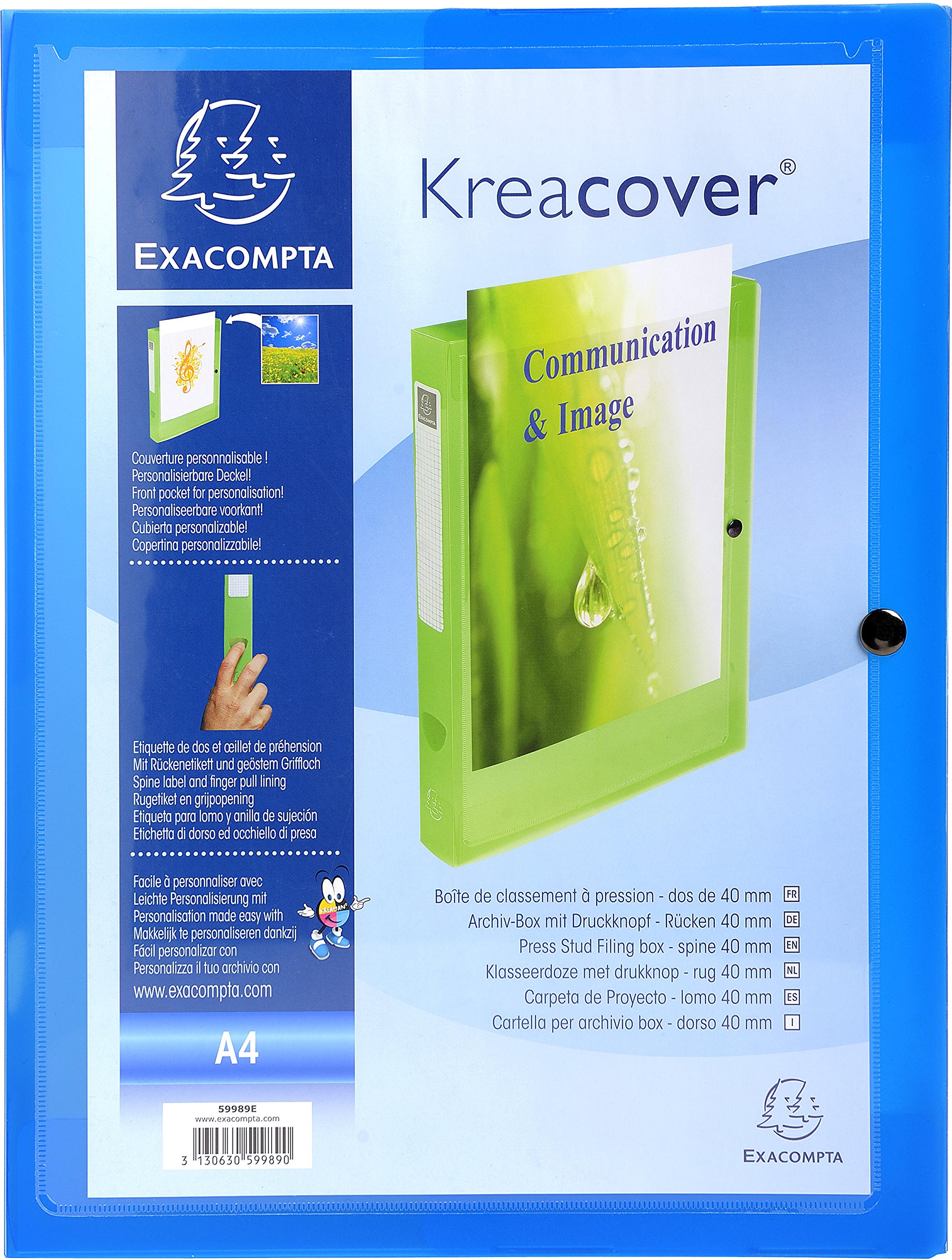 Boite de classement a pression dos 40mm polypropylene chromaline 7/10e krea cover