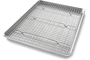 USA Pan Bakeware Half Sheet Pan with Cooling Rack