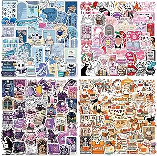JSTHHTT Stickers, Autocollant, Lot de 200 autocollants de livre pour Kindle, Stickers Kindle, Waterproof/Décoration, pour Ordinateur Portable, Skateboard, Guitaire, Vélo, Valise