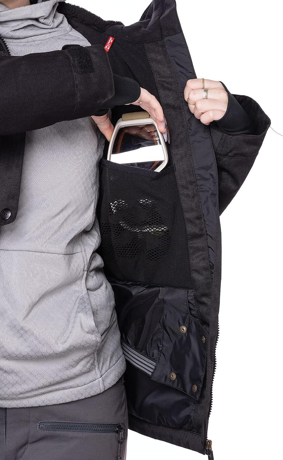 686 Women's Rumor Insulated Jacket - 2-Layer Fabric Design with Sherpa Lining & Inner Collar - Water & Weather Resistant