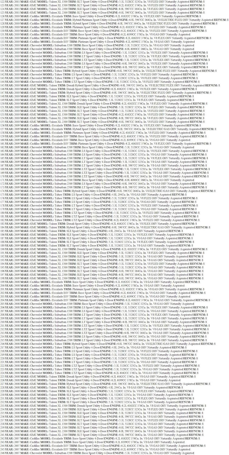 General Motors, F-FILLER, 15816358
