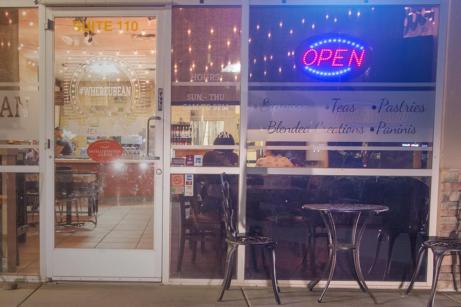 Neon Open Sign for Business: Oval LED Sign with Flashing Mode for Stores - Includes Business Hours and Open & Closed Signs