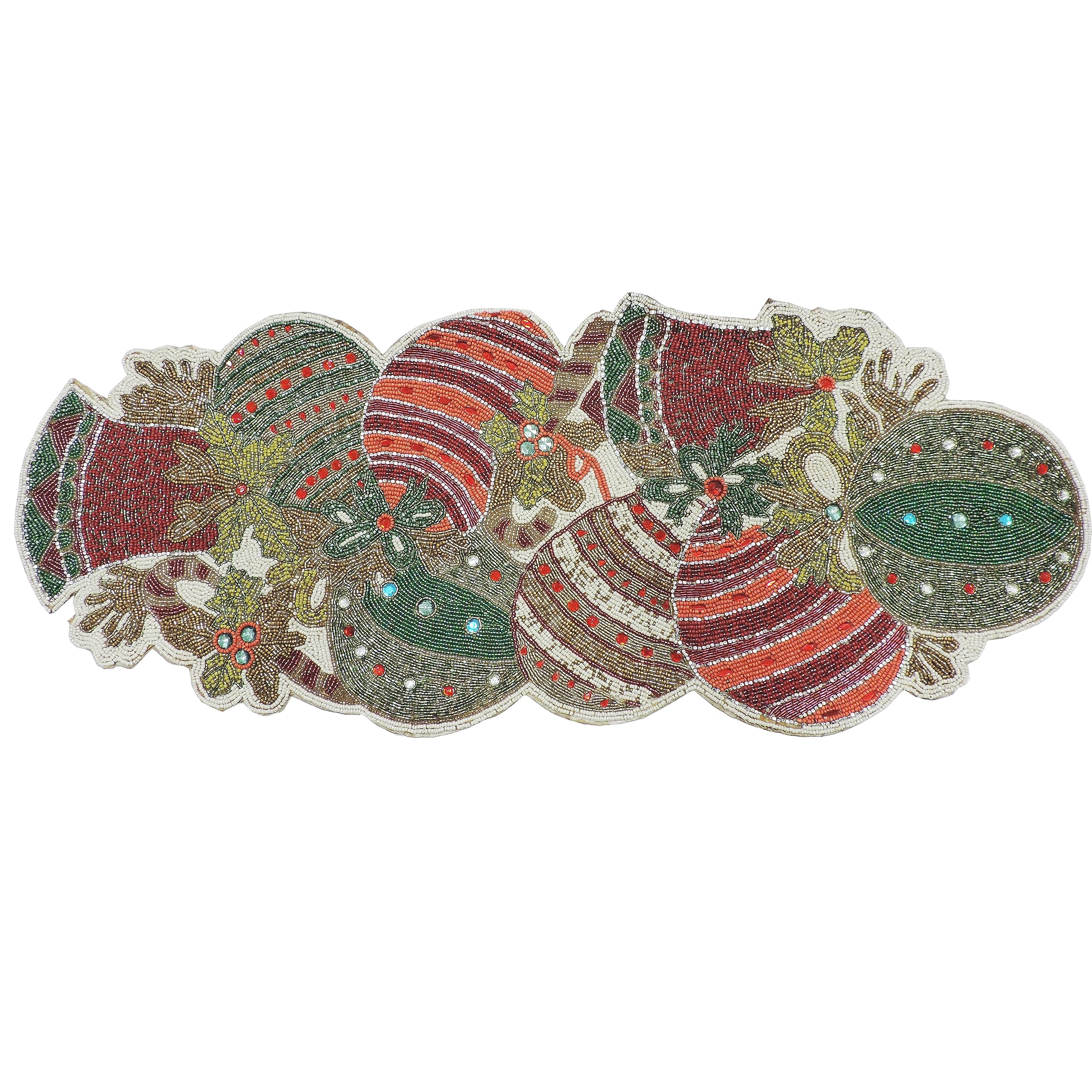 Trunkin' Embroidered Table Runner 100% Polyester Dining Table Runner, Printed Anti Skid Runner for Dining / Center Table/ 87*13 cm// Multicolor