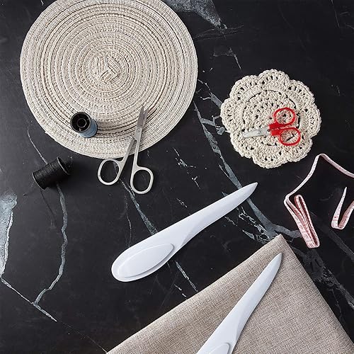 Miniatura 7 de Outus 3 piezas de herramienta de costura para coser acolchados, prensar costuras y marcar tela, girador de puntos de plástico con borde de costura