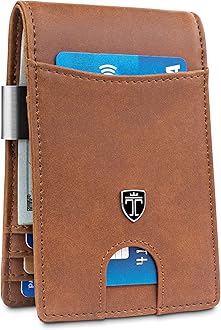 TRAVANDO Money Clip Wallet"RIO" - Mens Wallets slim Front Pocket RFID Blocking Card Holder Minimalist Mini Bifold Gift Box