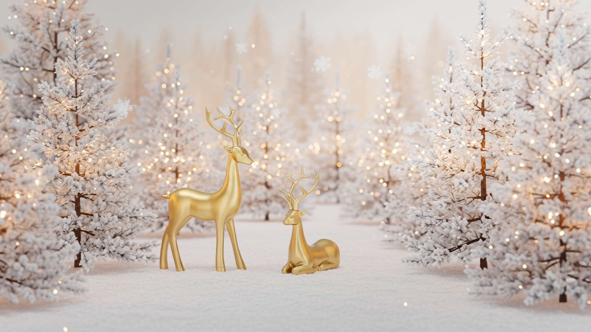 Figuras de Reno Navidad 8 Piezas Decoración Dorada miniatura 7