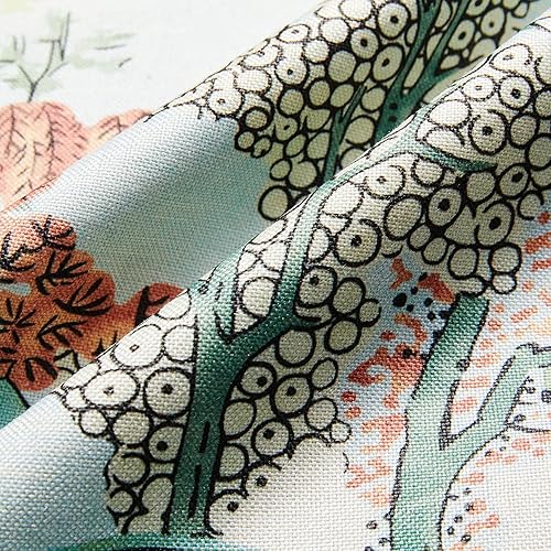 Miniatura 4 de BLESFEST Paquete de 2, funda de almohada chinoiserie 16 x 16 pulgadas, fundas de almohada azul y rosa de paisaje asiático, fundas de cojín de lino