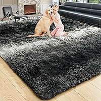 Vista 24 de Noahas Alfombras Esponjosas de Arcoíris para Dormitorio de Niñas, 2x4 Alfombra Peluda Rosa para Cuarto de Niños, Alfombras de Área Peludas para Sala